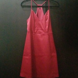 Express Cocktail Low Cut Red Dress